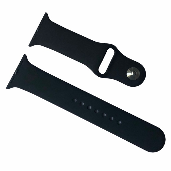 5/$20 NEW BLACK Silicone Sport Band Apple Watch 38/40/41mm M/L - Picture 1 of 8
